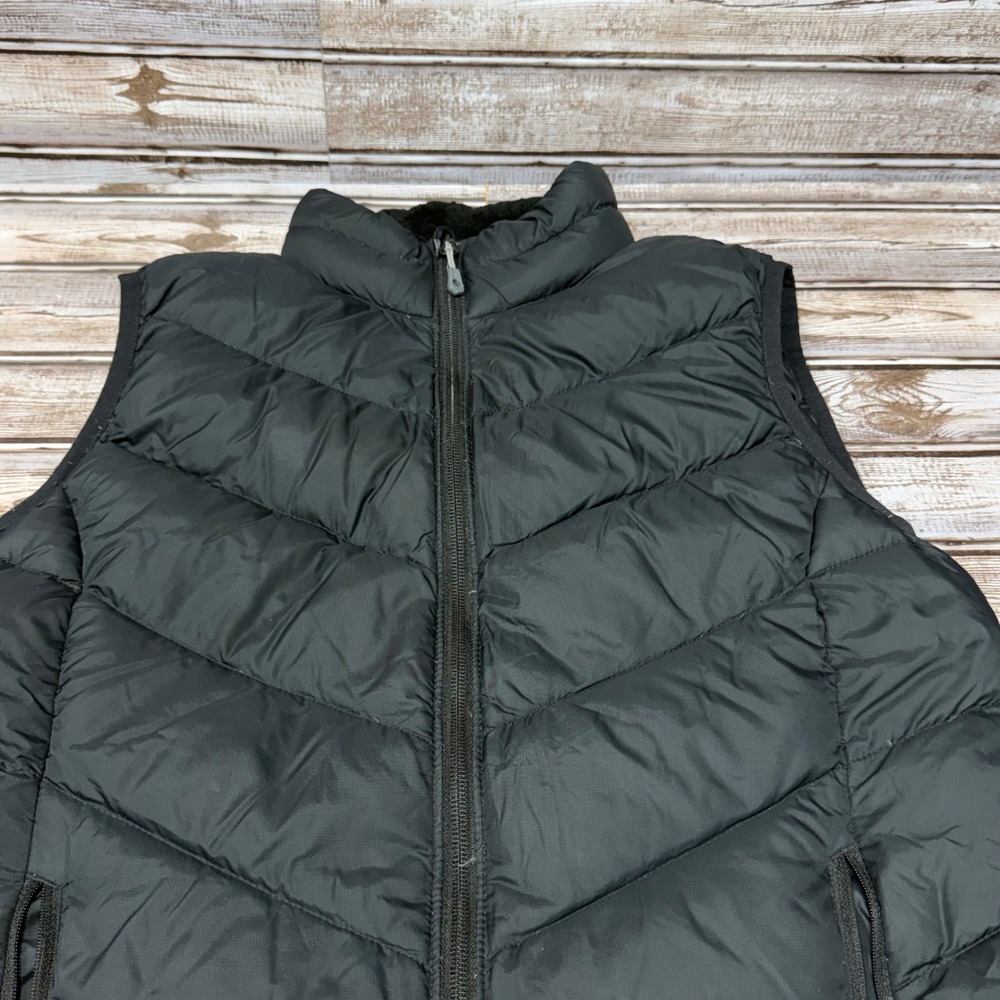Mountain Hardwear Puffer Vest Womens Large Black Q Shield 650 Down Quilted Zip